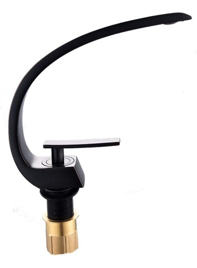 واي دي صنبور مطبخ عصري بمقبض واحد وفوهة عالية مقوسة، يُثبت على حوض المطبخ، يتميز بتدفق مياه سلس، مصنوع من معدن متين، سهل التحكم، مناسب للمطبخ المنزلي - Image 2